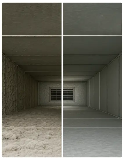 air duct before and after